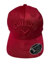 Callaway Golf Hat Mens Adjustable Snapback FlexFit 110 Red Camouflage