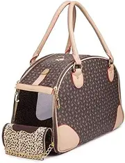 Pet Pack Out PU Shoulder Bag Teddy Dog Dog Cat Backpack Carrying Case (Size : S)