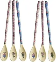 Rice Latte Spoons, Multi-Colour, Set of 6, Nathalie Lété (MELSP-LNATXC)