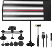 Daseeme Car LED Stripe Line d Acrylic Paintless Dent Repaing Tool 3 Different Brightness Reflector Light with Dent Puller and Rubber Hammer for Car Body Dent Removal