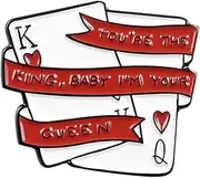 [SAFIGLE] Creative Playing Card Brooch Pin for Clothing and Bags Unique Lapel Jewelry for Men and Boys for Birthdays Year and