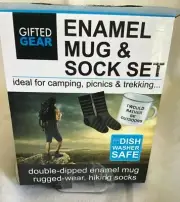 Enamel Mug & Sock Gift Set by Gifted Gear ~ 'I Would Rather Be Outdoors'