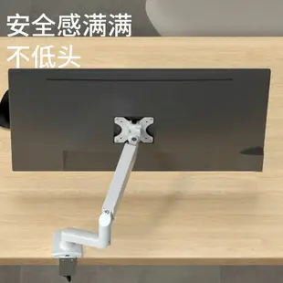 免運 機械臂支架 顯示屏支架 電腦 顯示屏免打孔可旋轉升降電腦顯示器桌面增高支架臂適用于AOC三星華碩HKC