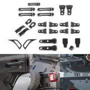 43× Carbon Fiber ABS Kit Door /Tailgate Hinge For Jeep Wrangler JL 4Dr 2018-2023 (for: Jeep)