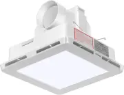 Bathroom Ventilation and Exhaust Fan with LED Light, Ceiling Mount Vent Fan & Ad