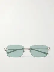 [GUCCI EYEWEAR] GUCCI EYEWEAR - Rimless Square-frame Silver-tone Sunglasses - One size One size Silver
