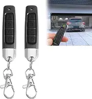 433MHz Universal Garage Door Remote Control 4 in 1 Remote Replicator Garage Door Opener for Electric Gates, Rolling Gates, Garage Doors Automotive, Burglar Door Alarm Systems (Black,2Pcs)