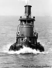 A Tugboat Crossing the Hudson, New York City, NY - 1952 - Vintage Photo Print