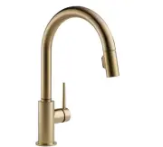 Delta Trinsic Gold Pull-Down Sprayer Kitchen Faucet MagnaTite Champagne Bronze