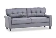 STEVENS Charcoal 3 Seat Sofa