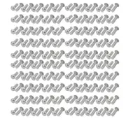 200pcs M3 x 10mm Aluminum Half Round Head Solid Rivet Fastener Silver Tone