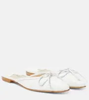 [Manolo Blahnik] Manolo Blahnik Ballerimu leather mules AU 7.5 white