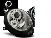 CLEAR PROJECTOR LED ANGEL EYE HEADLIGHTS FOR THE MINI R56 & R57 MODEL HALOGEN