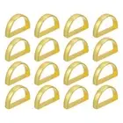 20Pcs D-shape Napkin Rings, Table Napkin Holders Buckles Decorations, Matte Gold