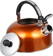 AUTSUPPL 1Pc Whistling Stainless Steel Tea Kettle Non Dripping Spout Ergonomic Handle Boiling Teapot for Gas and Induction Cookers Practical and Portable Design