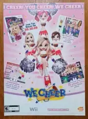 2008 We Cheer Nintendo Wii Bandai Namco Print Ad - 7.5" X 10.5"