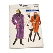 Vogue 7342 Womans Winter Coat Size 8 10 12 Sewing Pattern Uncut