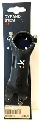 New Fizik CYRANO R1 threadless STEM 90mm 31.8 Handlebar 1-1/8" +/-7°
