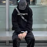 CARHARTT 經典基本款草書印花連帽衫休閒運動衛衣