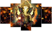 Done With Love Store Divine Décor Exquisite Ganesha Wall Art Elevate Your Space with Spiritual Charm (75 x 43 cm)