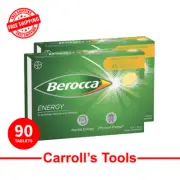 [90 Tablets] Berocca Energy Effervescent Performance Vitamin - Mango & Orange