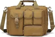 YunYunStrap Tactical Briefcase Computer Bag 15", Multifunction Men's Military Laptop Messenger Backpack