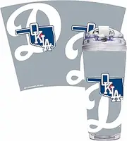 Rico Industries MiLB Baseball Oklahoma City Dodgers 24oz Acrylic Tumbler with Hinged Lid, Officially Licensed Double Wall Tumbler with Straw