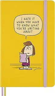 Moleskine LEPENB31HPATM26 Notebook, Peanuts, Peppermint Patty, Notebook, Hardcover, Large Size (W x H x H): 5.1 x 8.3 inches (13 x 21 cm), Horizontal Rule, Yellow