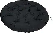 Cushions Papasan Chair Cushion, Outdoor Rocker Chair Pads, Hammock Seating Cushion for Hanging Egg Chair Folding Garden Sofa Patio Garden Swing Chair(Black,90X90CM(35IN))