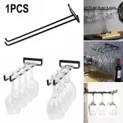 1/2Pcs Wine Glass Cup Holder Hanging Rack Storage Counter Bar Home Wall Mounted