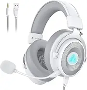 EKSA USB Gaming Headset for PC, Computer Headphones with Detachable Noise Cancelling Microphone, 7.1 Surround Sound, 50MM Driver, Wired Headset with Mic for PS4/PS5, Xbox One, Laptop, Work