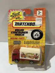 1991 MATCHBOX SUPERFAST THE #23 VOLVO CONTAINER TRUCK RED WITH WHITE BOX NEW