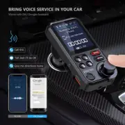 Car Bluetooth 5.0 FM Transmitter Kit Wireless Radio with Dual USB Charging & MP3