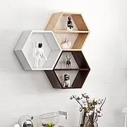 Floating Shelves Hexagon Floating Shelves Set of 3 Wall Mounted Honeycomb Farmhouse Storage ShelfDecor Wall Shelves for Bedroom Living Room OfficeBest Gift