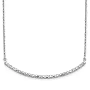 14k White Gold 1/2 Ct. Lab Grown Diamond VS/SI+ G+ 18 inch Curved Bar Necklace