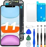 DlGl4U LCD for iPhone 11 Screen Replacement, 6.1 inch 3D Touch Touchscreen for iPhone 11 Display Digitizer Assembly Black, Repair Kit for iPhone 11 LCD