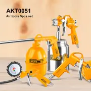 5Pc Compessor Air Tool Set Paint Sprayer Air Blower Wash Tyre Inflating 5M Hose