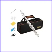 Starter Piccolo Flute in Key of C - Complete Kit with Case & Cleaning Essentials