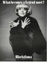 Vintage BLACKGLAMA Print Ad w/ CAROL CHANNING Proof - Mint