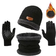 [Generic] hat scarf gloves set, winter hat scarf gloves set soft hat gloves scarf set hat scarf gloves set hat scarf gloves set winter accessories for men