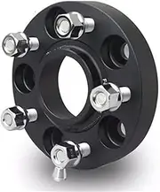 Szwaldaper Spacers Wheel Spacers 5x114.3 Hubcentric 70.5 15mm 20mm 25mm Aluminum Wheel Spacer Adapter, for Mustang, Shims Plate Car Wheel Spacer Adapter(Black 25mm)
