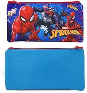 TDL Spiderman Flat Pencil Case for School, Blue, Pencil case