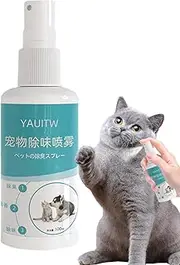 Vgvgaj Pet Odor Eliminator Spray, 100ml Pet Odor Eliminator Spray, Long-Lasting Cat Conditioner Refreshing Scent, Dog Calming Deodorizer For Puppies Kittens