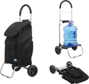 Original Hand Trolley, Black - 3 in 1 Foldable Shopping Trolley for Groceries...