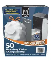 Member’s Mark Heavy Duty Kitchen & Compactor Trash Bags ( 18 gal., 50 ct. )
