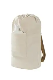 Canvas Laundry bag, Washable Laundry backpack, Adjustable Straps, Large Front...