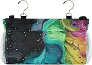 Amooorous Bedside Storage Bag Organizer Storage Bag Dorm Bed for Bunk Hospital Beds Dorm Rooms Bed Rails Dopamine Color Abstraction
