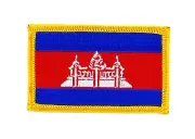 CAMBODIA CAMBODIAN KHMER FLAG PATCHES COUNTRY PATCH BADGE IRON ON EMBROIDERED