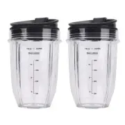 2 Pcs 18Oz Replacement Blender Cups with Lid for Auto IQ BL4807621