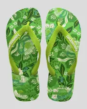 [Havaianas] Havaianas Women's Top Farm Leaf Flip Flops Slippers in Lemon Green Size 35/36 35/36 Lemon Green